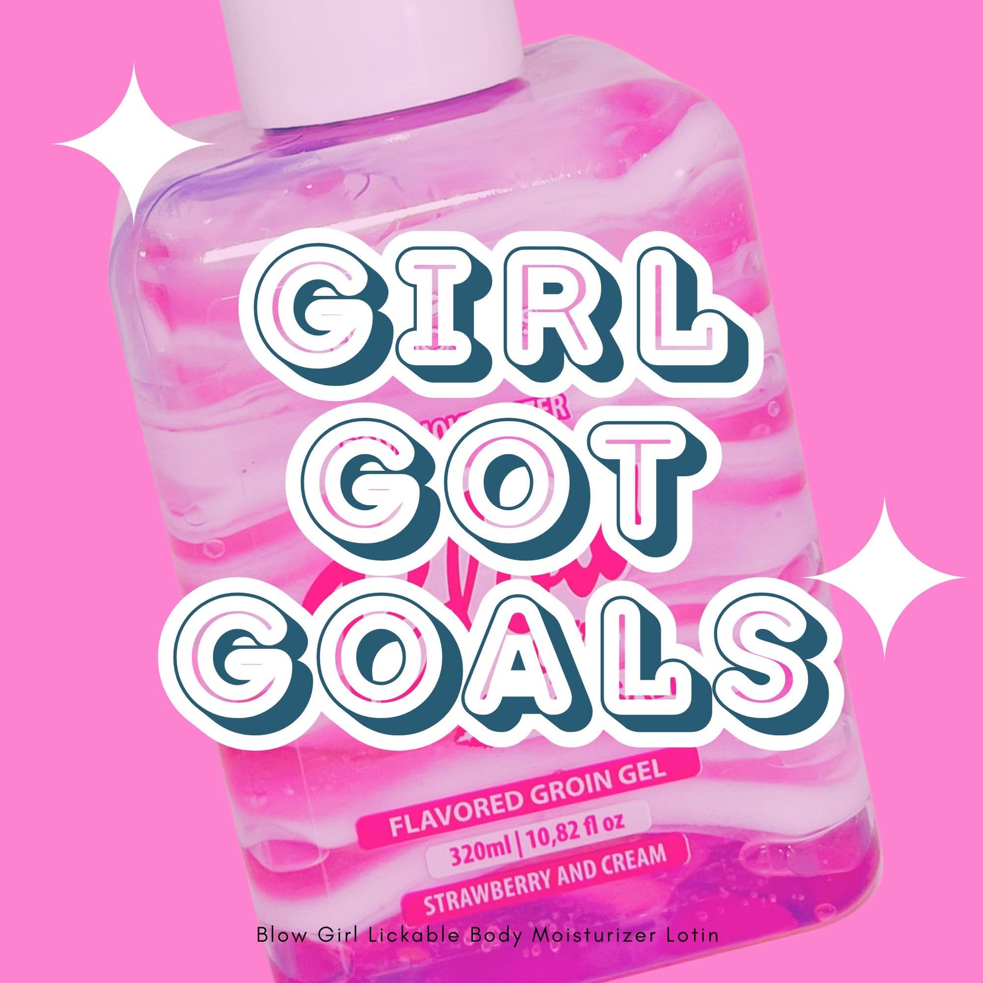 HOT FLOWERS Blow Girl Lickable Moisturizing Lotion – Strawberry & Cream Flavored Body Moisturizer – Softens & Hydrates Skin – 320ml (10.82 fl oz)
