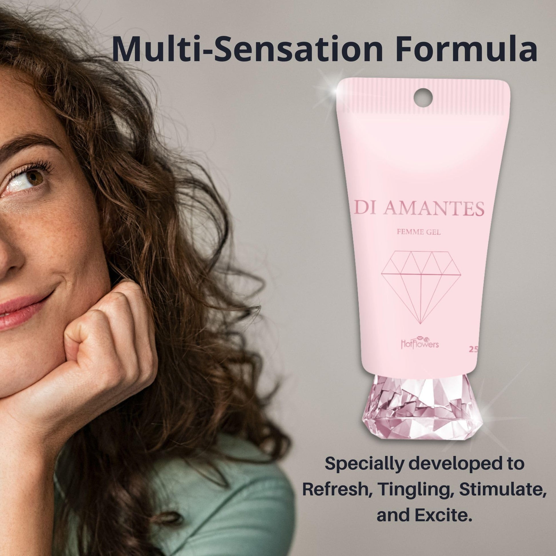 Di Amantes Pink Femme Clitoral Stimulant Gel – Simply Breathless Fragrance – Cooling & Tingling Effect – with Ginkgo Biloba & Jambu