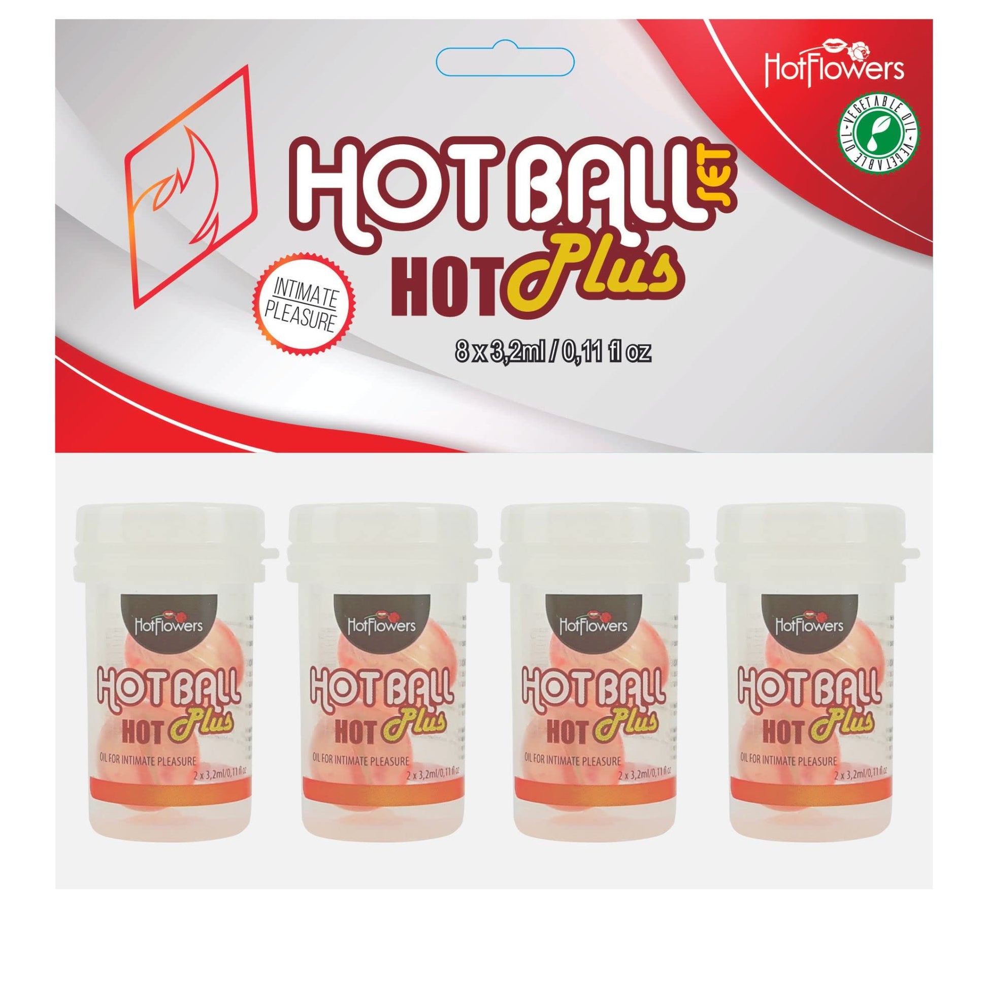 Hot Ball Set - Hot - Warm The Skin - Hot Flowers - Brazilian Balls for Womens and Mens (Pack w 4)