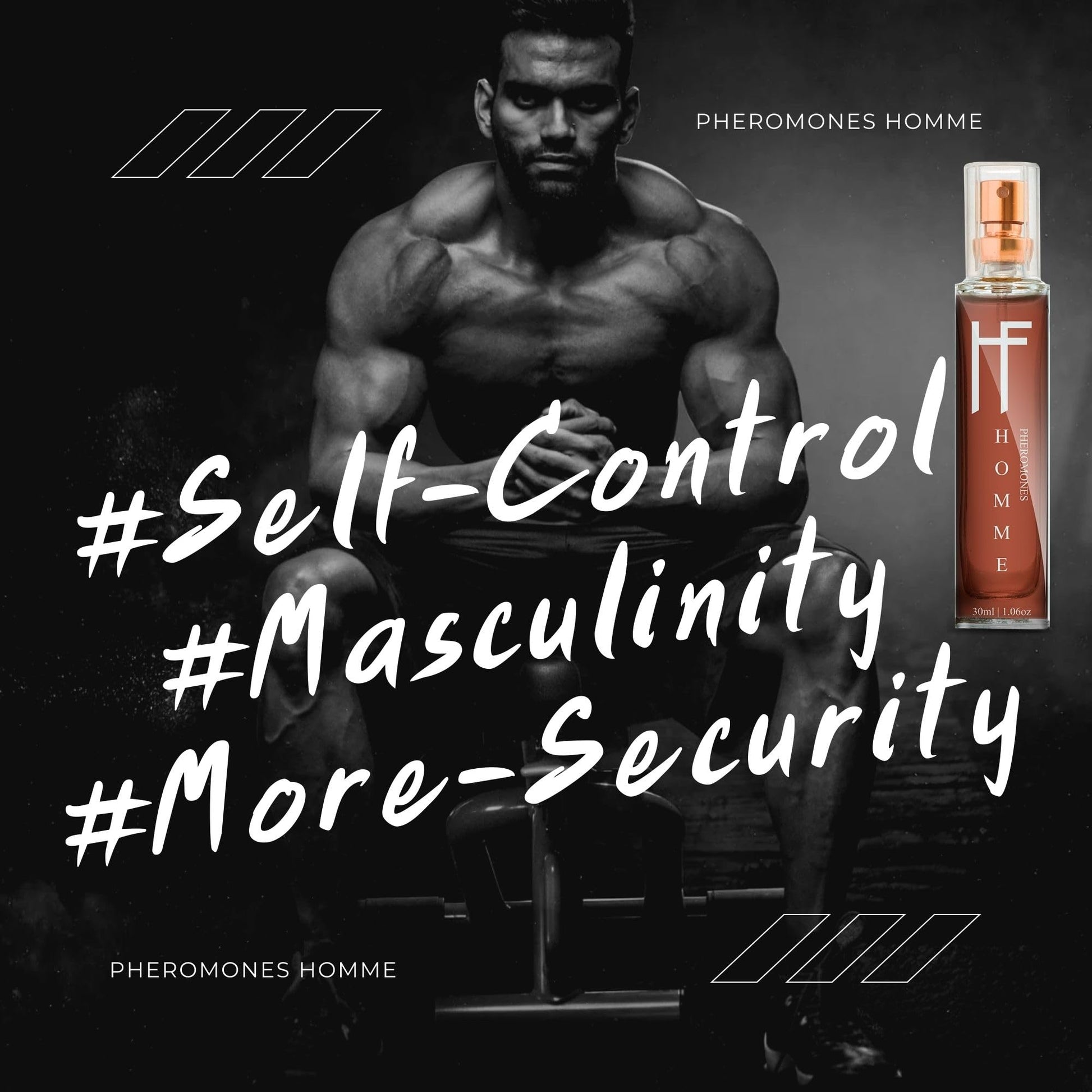 HOT FLOWERS Pheromones Man Homme Deo Cologne – Masculine Fragrance with Pheromones – Long-Lasting Seductive Scent
