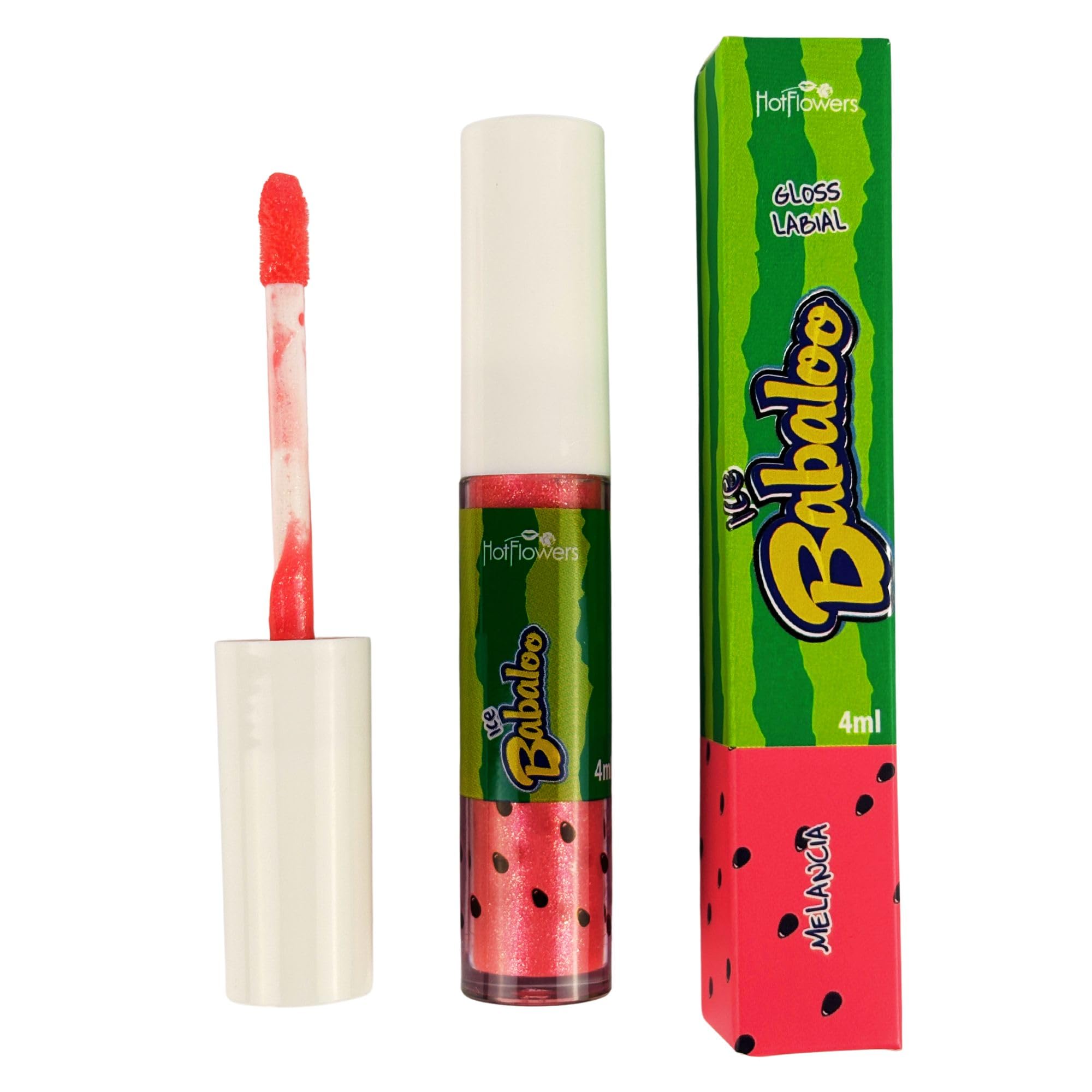 HOT FLOWERS Ice Babaloo Lip Gloss – Moisturizing Gloss with Coconut Oil – Hydrating & Flavored – 15g