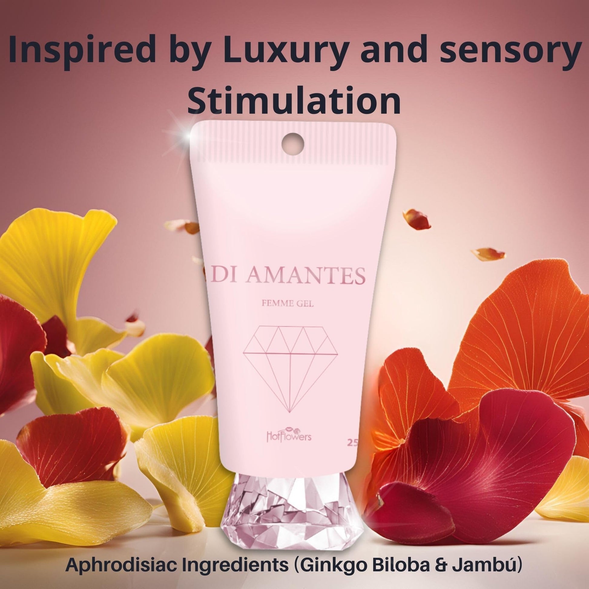 Di Amantes Pink Femme Clitoral Stimulant Gel – Simply Breathless Fragrance – Cooling & Tingling Effect – with Ginkgo Biloba & Jambu