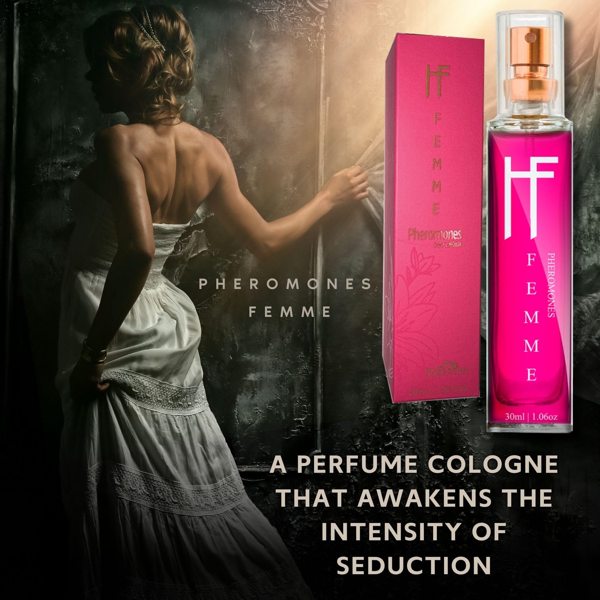 HOT FLOWERS Pheromones Woman Femme Deo Cologne – Seductive Feminine Fragrance with Pheromones – Long-Lasting Aphrodisiac Scent