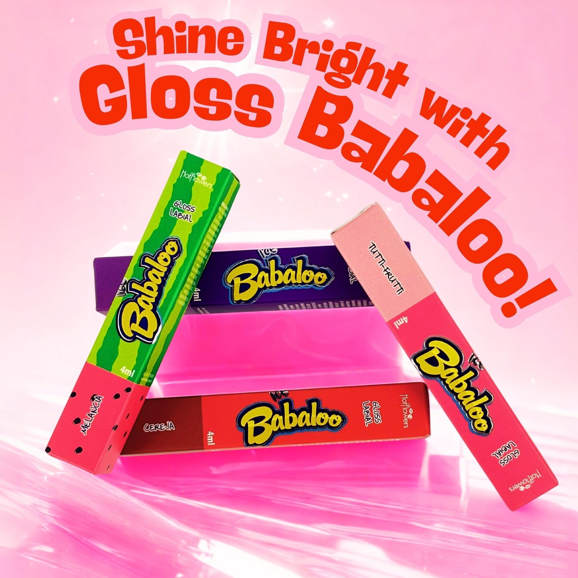 HOT FLOWERS Ice Babaloo Lip Gloss – Moisturizing Gloss with Coconut Oil – Hydrating & Flavored – 15g