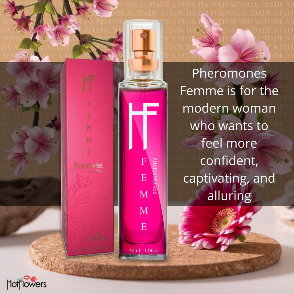 HOT FLOWERS Pheromones Woman Femme Deo Cologne – Seductive Feminine Fragrance with Pheromones – Long-Lasting Aphrodisiac Scent