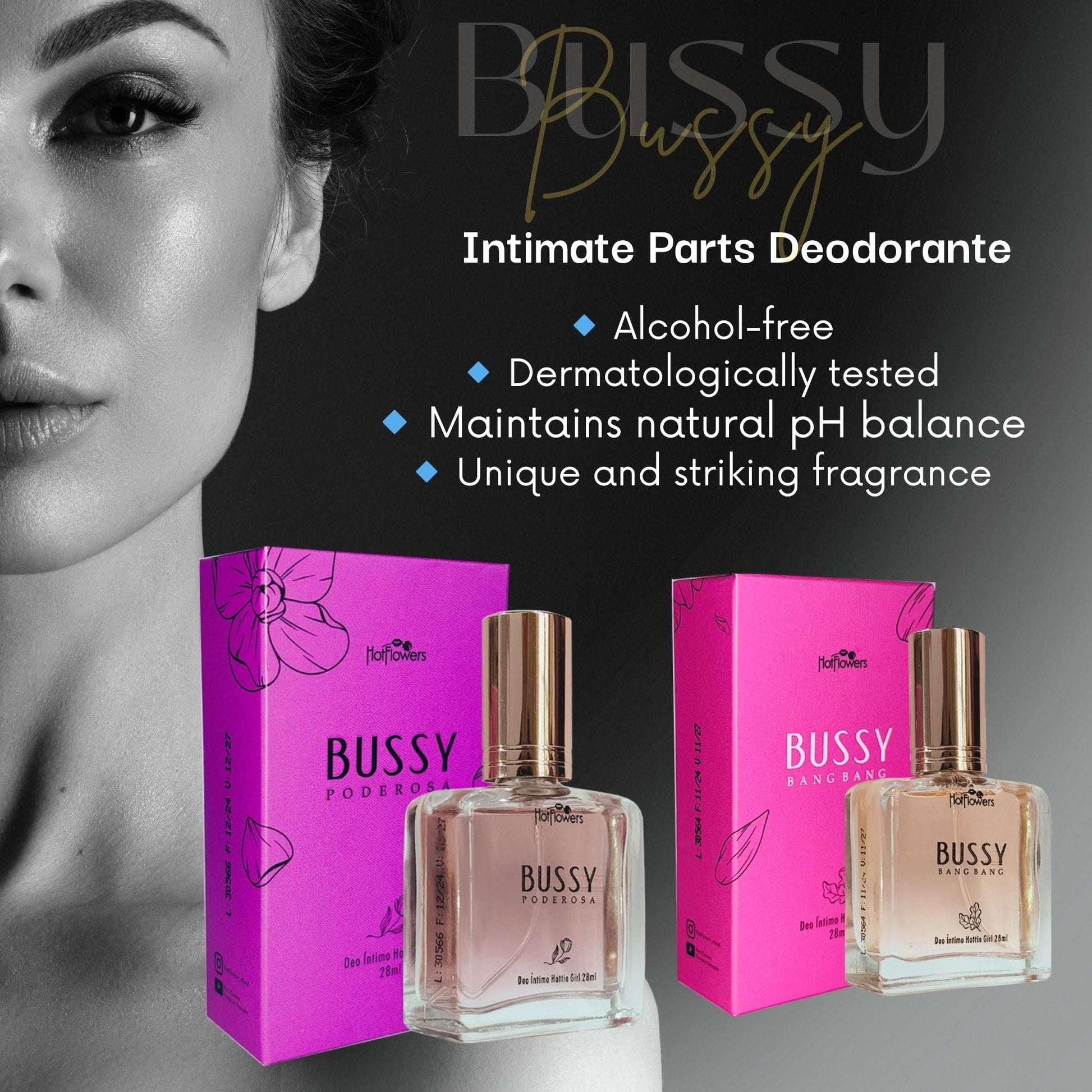 Bussy Poderosa Deo Cologne Intimate Parts Deodorant – Alcohol-Free, Dermatologically Tested, Hydrating & pH Balanced