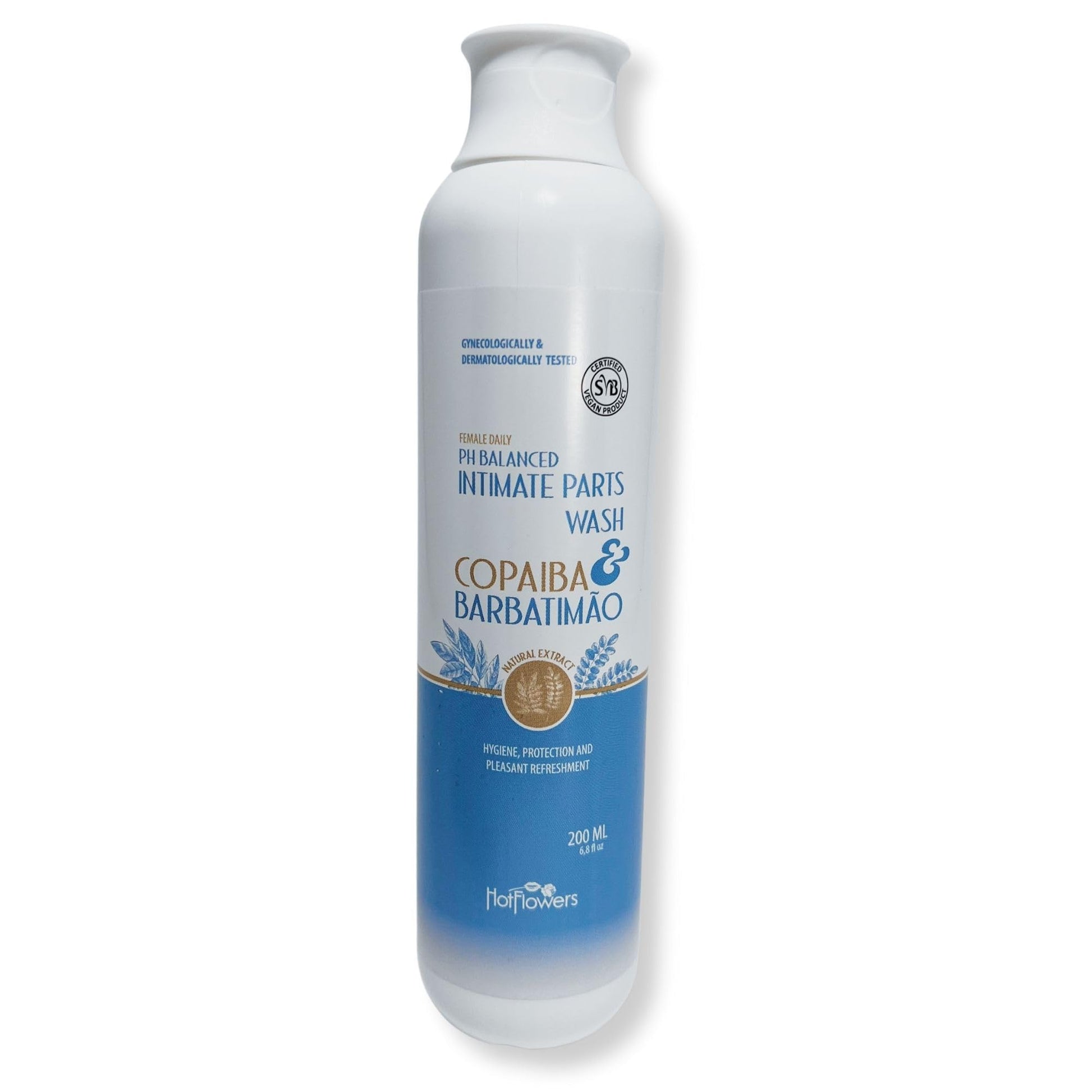 HOT FLOWERS Copaiba Barbatimao Feminine Wash for Intimate Care, Women pH Balanced for Essentials Body Health, Daily Use, Gynecologist and Dermatologist Tested, 4.4 fl oz