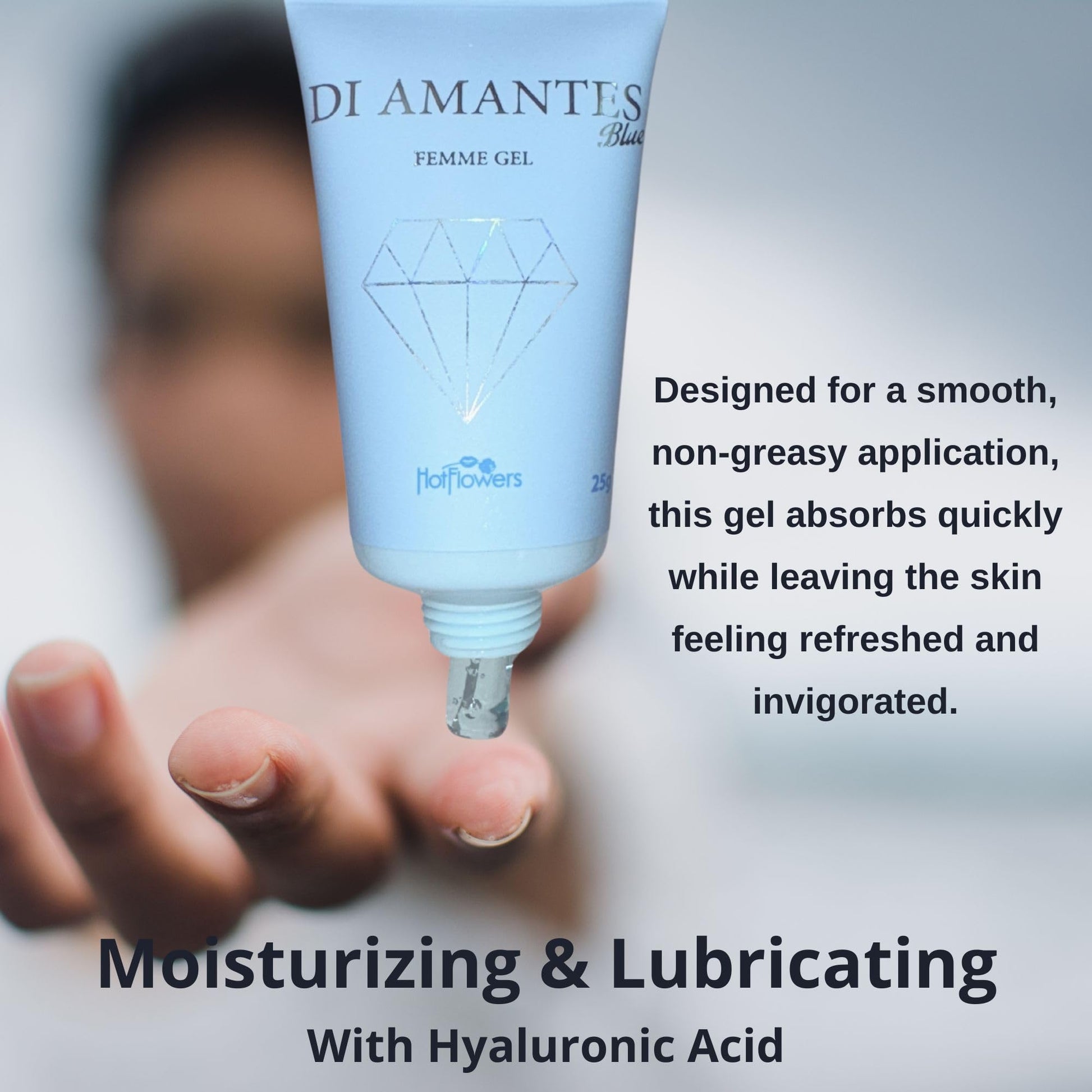 Di Amantes Blue Femme Clitoral Stimulant Gel – Vanilla Sugar Aphrodisiac Gel for Enhanced Sensitivity –Cooling & Tingling Effect – with Ginkgo Biloba & Jambu