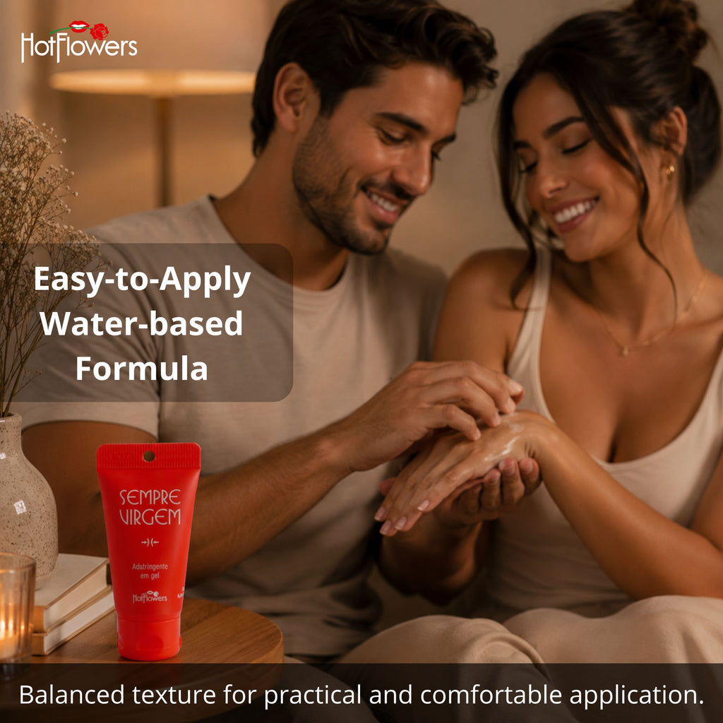 HOT FLOWERS Sempre Virgem Feminine Astringent Gel with Witch Hazel Extract, Refreshing Intimate Care Formula, 25g