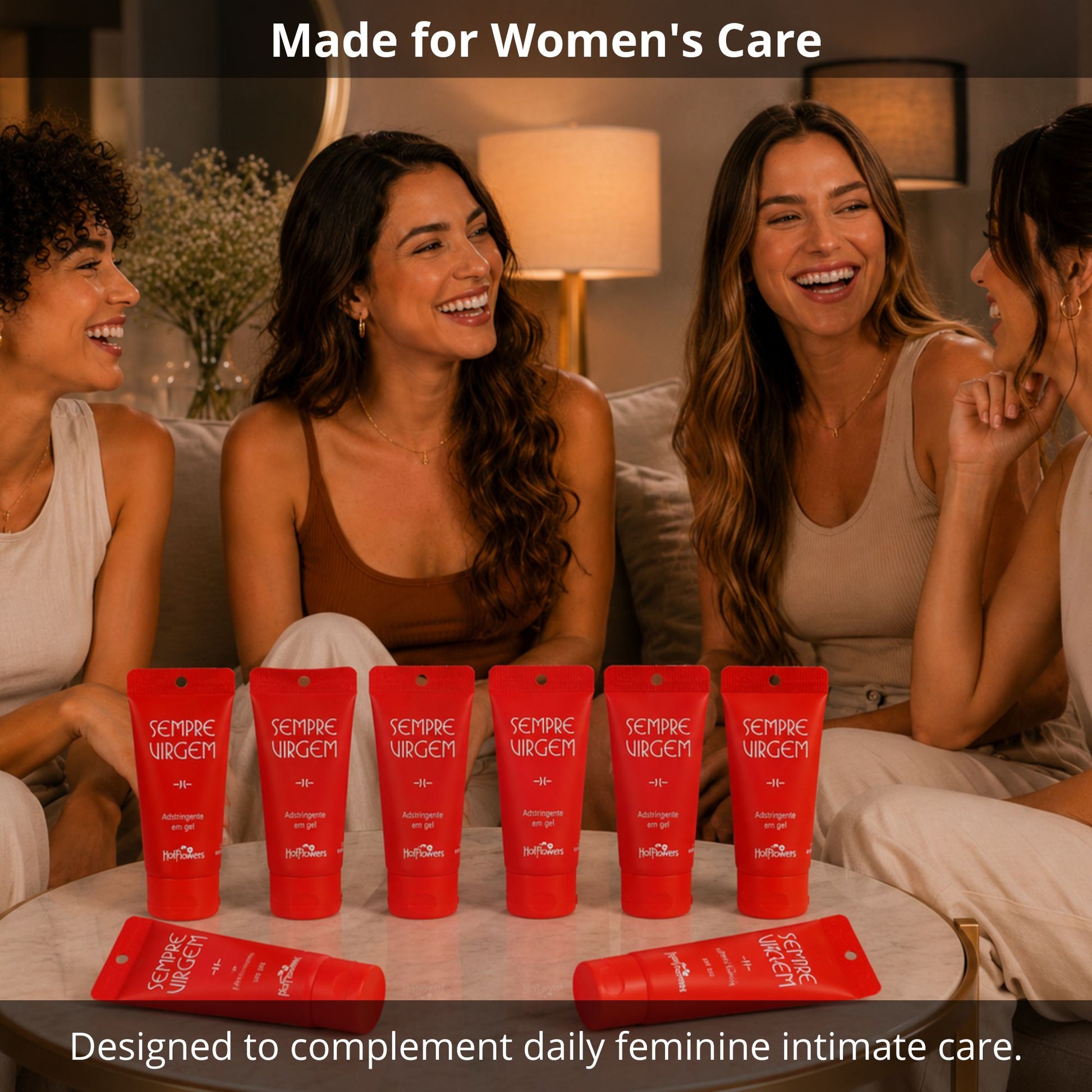 HOT FLOWERS Sempre Virgem Feminine Astringent Gel with Witch Hazel Extract, Refreshing Intimate Care Formula, 25g