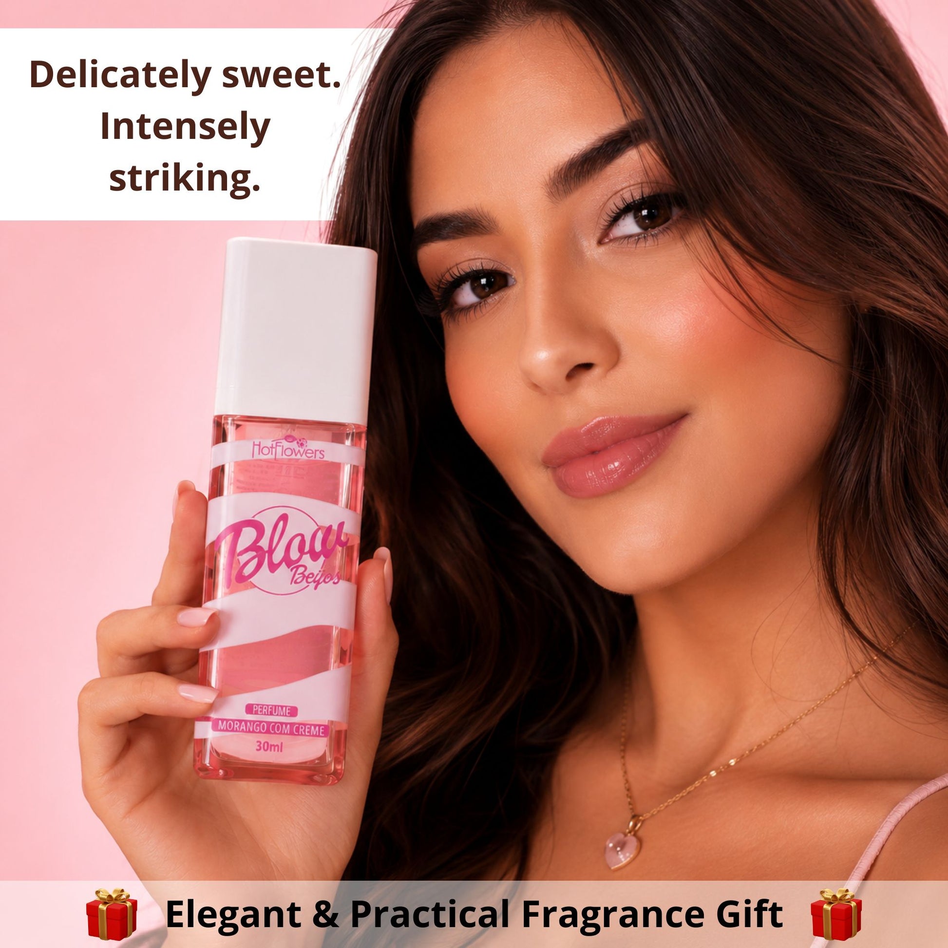 HOT FLOWERS Blow Girl Beijos Eau de Parfum for Women, Sweet Feminine Fragrance Spray, Travel Size Everyday Perfume, 30ml / 1 fl oz