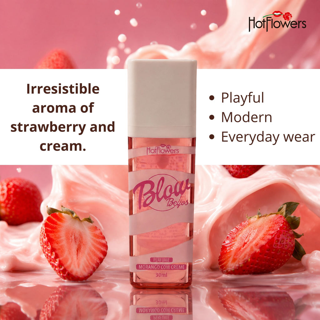 HOT FLOWERS Blow Girl Beijos Eau de Parfum for Women, Sweet Feminine Fragrance Spray, Travel Size Everyday Perfume, 30ml / 1 fl oz