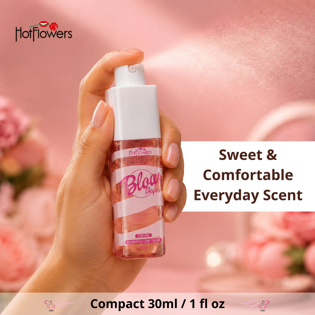 HOT FLOWERS Blow Girl Beijos Eau de Parfum for Women, Sweet Feminine Fragrance Spray, Travel Size Everyday Perfume, 30ml / 1 fl oz