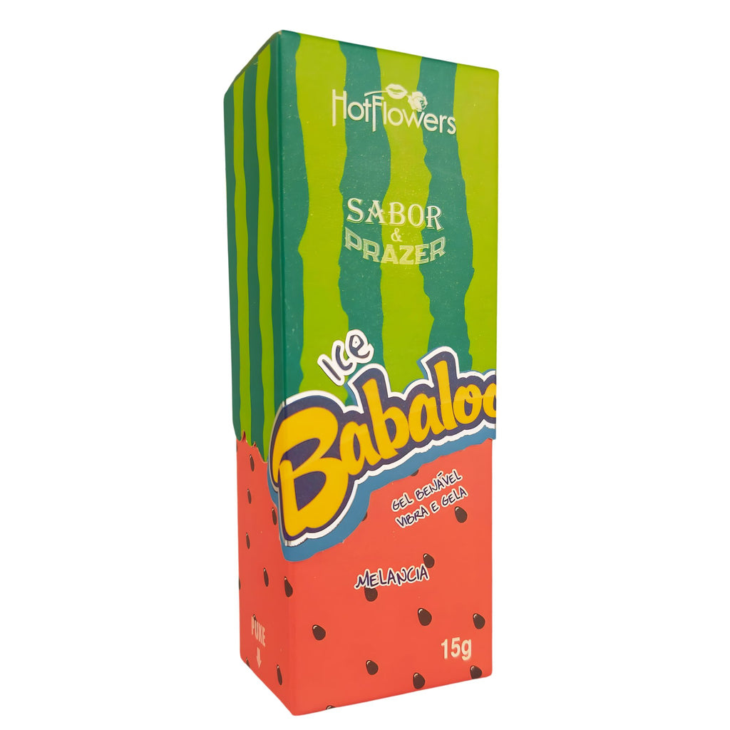 Hotflowers Babaloo Oral Ice Flavored Body Gel – Water-Based Cooling Massage Gel, Kissable & Refreshing, Unisex Relaxation Formula – Tutti-Frutti, Watermelon, Grape & Cherry – 15g Each