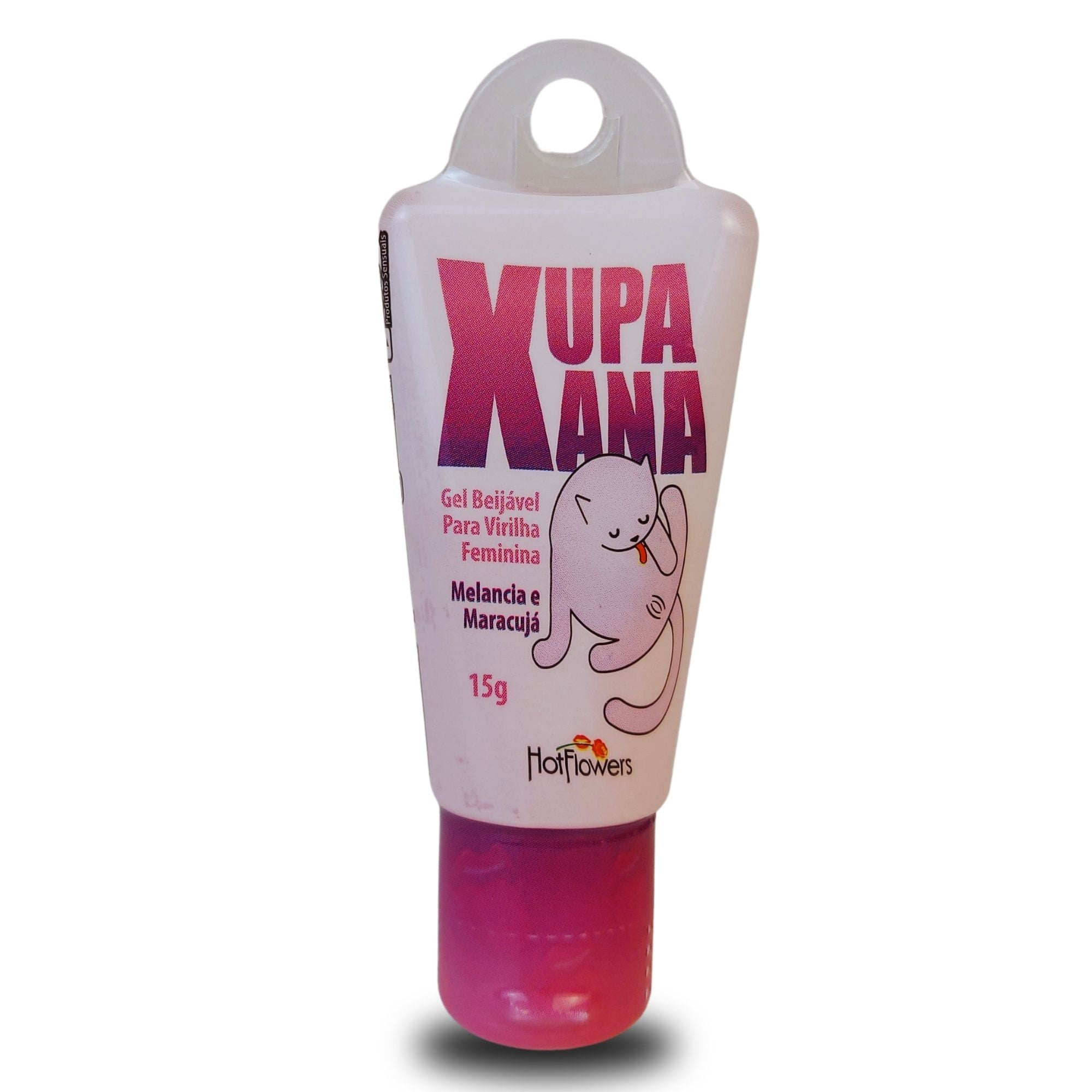 HOT FLOWERS Xupa Xana Kissable Body Massage Gel, Water-Based & Edible, Flavored Watermelon & Passion Fruit, Travel Size 15g, Non-Sticky, No Stain