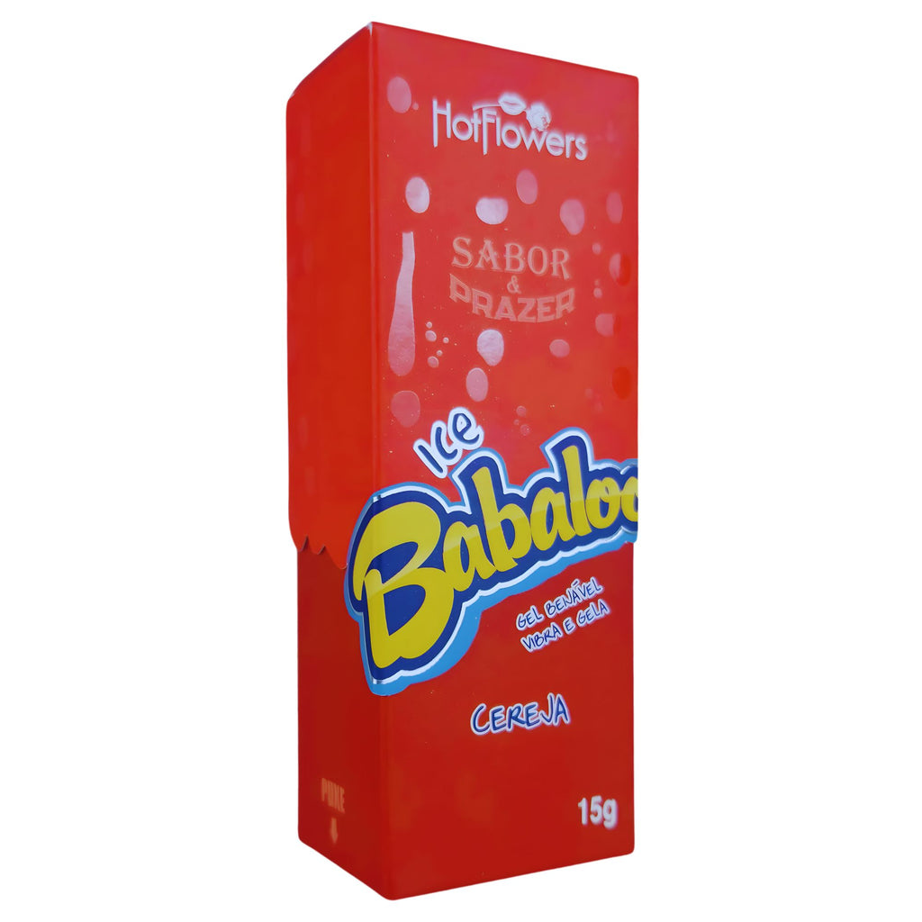 Hotflowers Babaloo Oral Ice Flavored Body Gel – Water-Based Cooling Massage Gel, Kissable & Refreshing, Unisex Relaxation Formula – Tutti-Frutti, Watermelon, Grape & Cherry – 15g Each