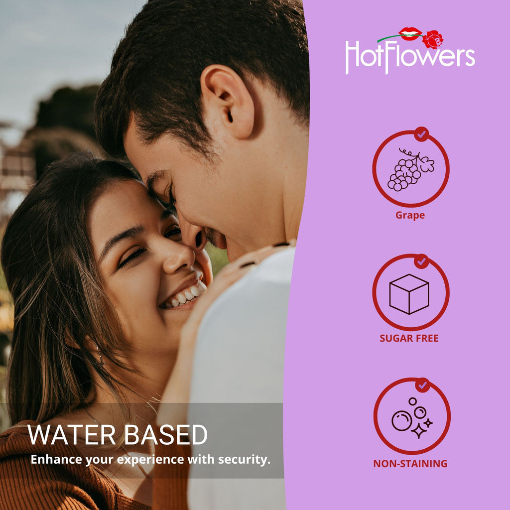 Hotflowers Babaloo Oral Ice Flavored Body Gel – Water-Based Cooling Massage Gel, Kissable & Refreshing, Unisex Relaxation Formula – Tutti-Frutti, Watermelon, Grape & Cherry – 15g Each