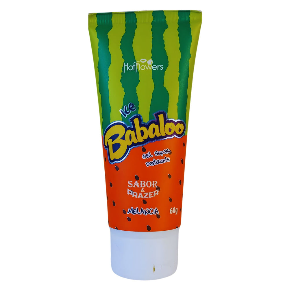 Hot Flowers Babaloo Hydrating Glide Gel with Cooling Sensation – Water-Based Formula – Fruity Aromas of Grape or Watermelon – 60g