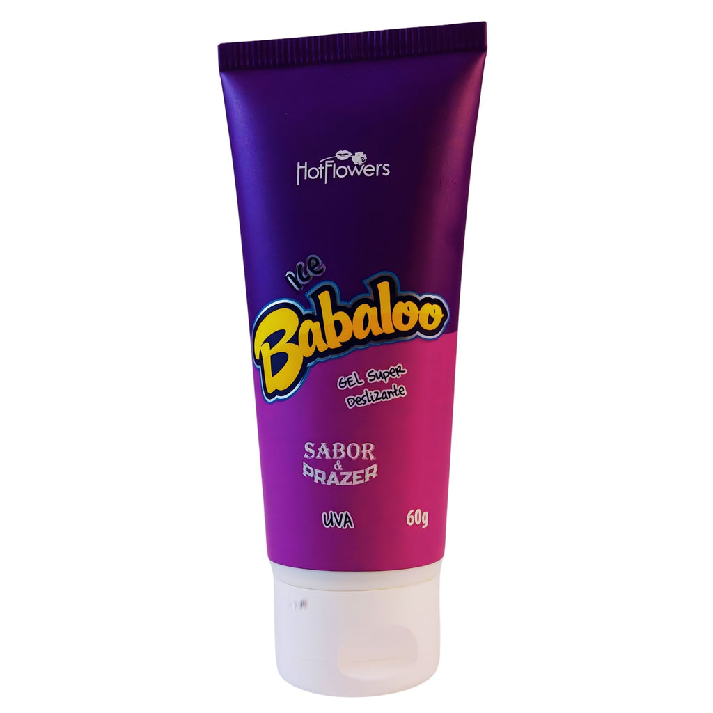 Hot Flowers Babaloo Hydrating Glide Gel with Cooling Sensation – Water-Based Formula – Fruity Aromas of Grape or Watermelon – 60g