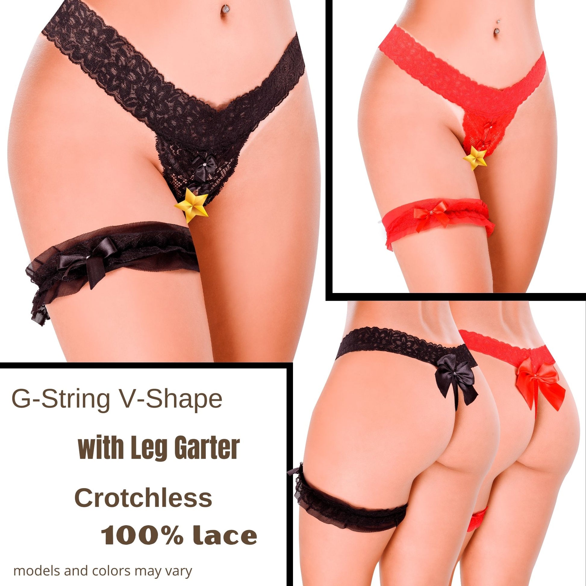 HOT FLOWERS Ultimate Women Special Sexy Underwear Pack of 8 Variety of Panties – Boyshort G-String Thongs Crotchless - Adjustable Waist