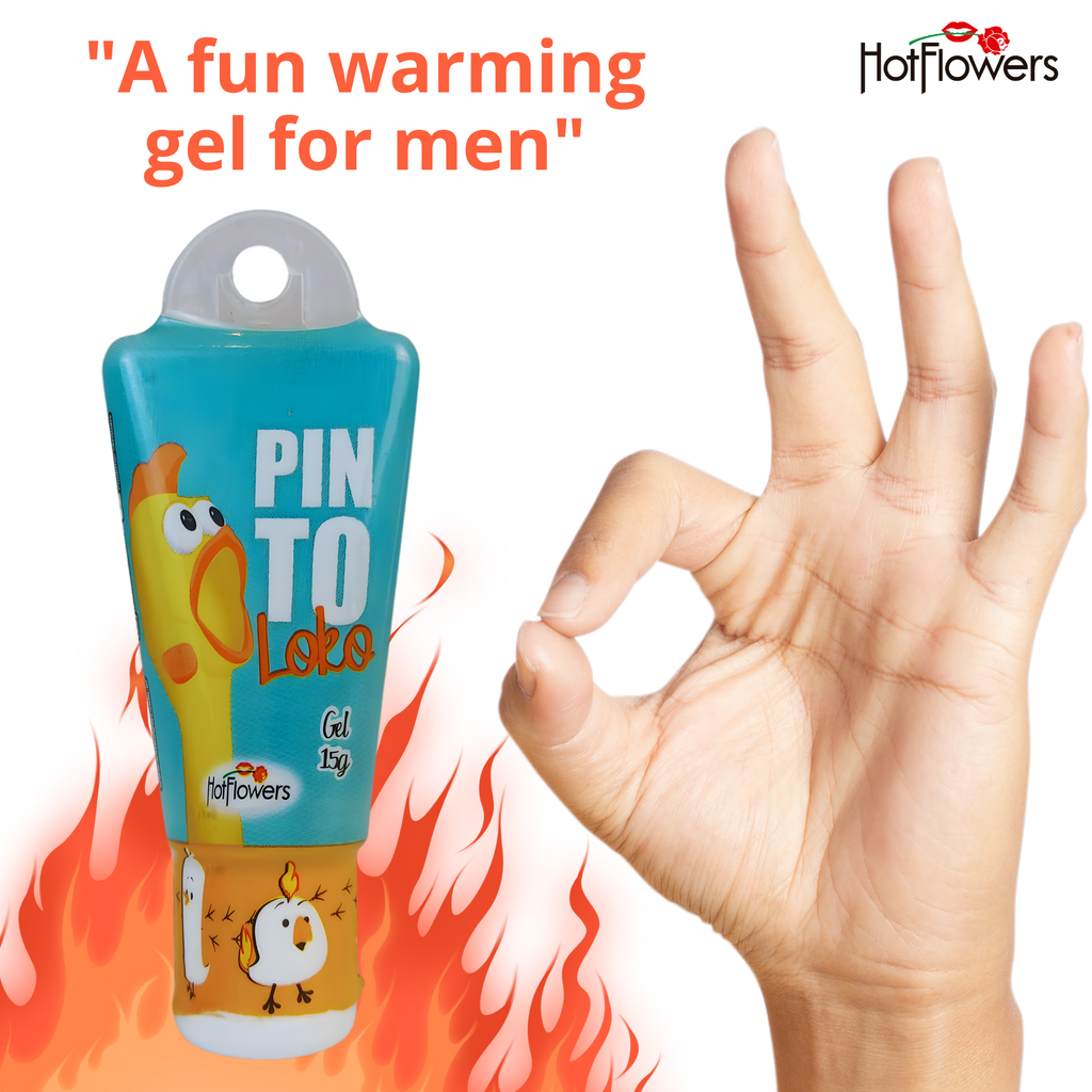 HotFlowers Pinto Loko Sensory Body Gel for Men – Fun External Warming Gel – 15g