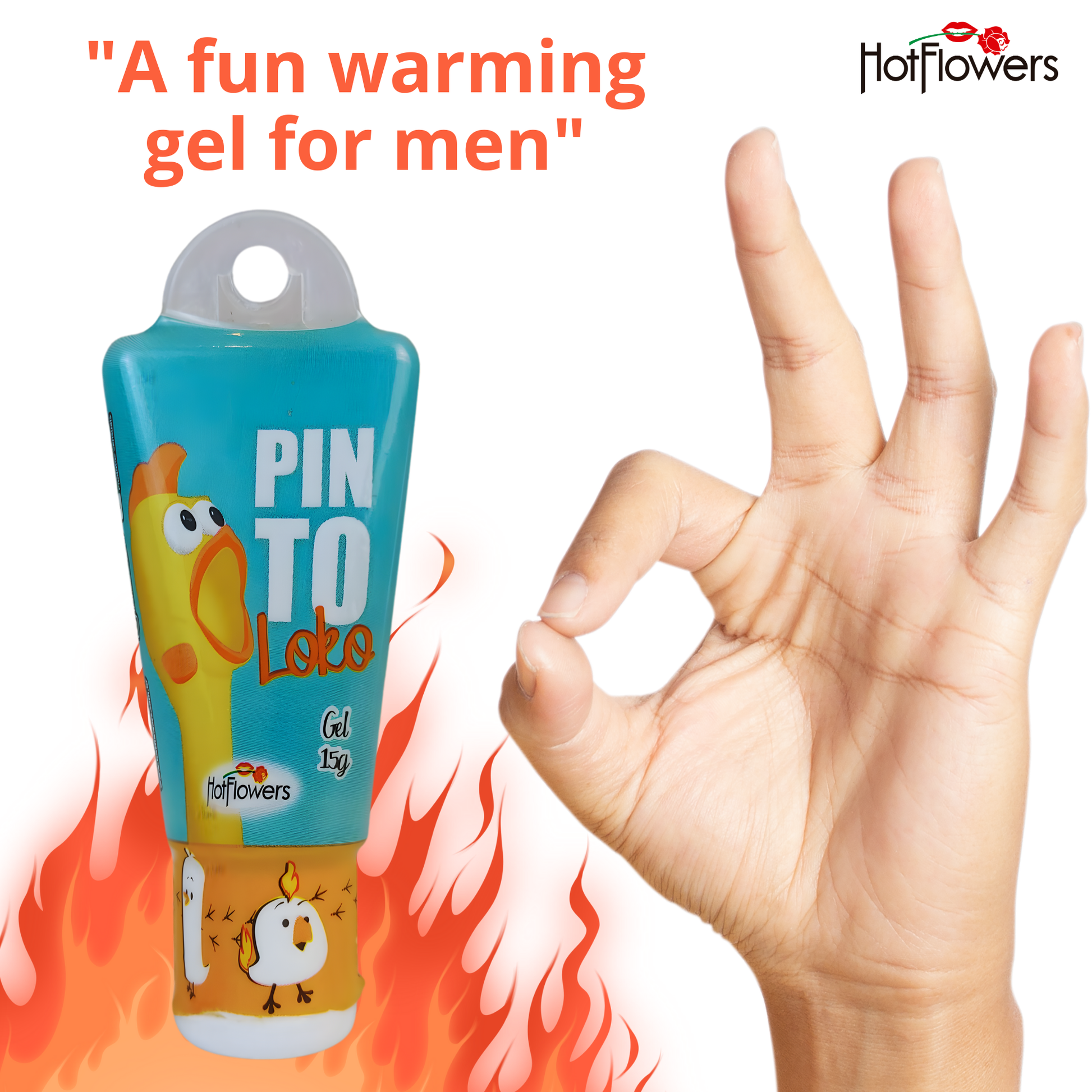 HotFlowers Pinto Loko Sensory Body Gel for Men – Fun External Warming Gel – 15g