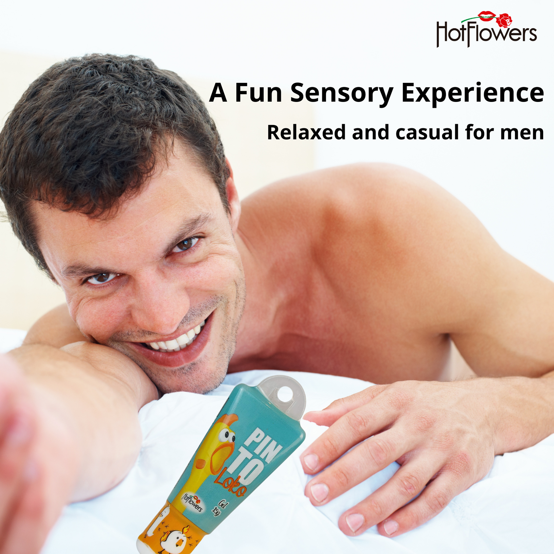 HotFlowers Pinto Loko Sensory Body Gel for Men – Fun External Warming Gel – 15g
