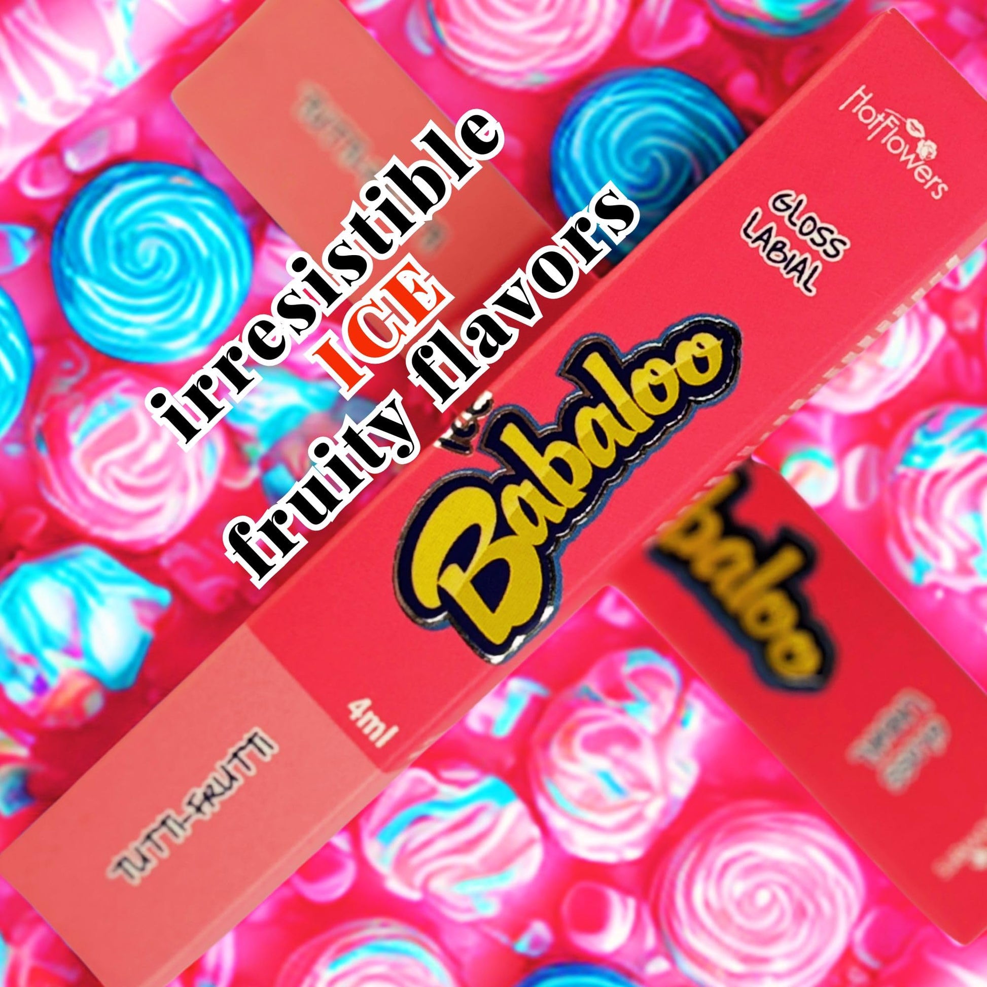 HOT FLOWERS Ice Babaloo Lip Gloss – Moisturizing Gloss with Coconut Oil – Hydrating & Flavored – 15g