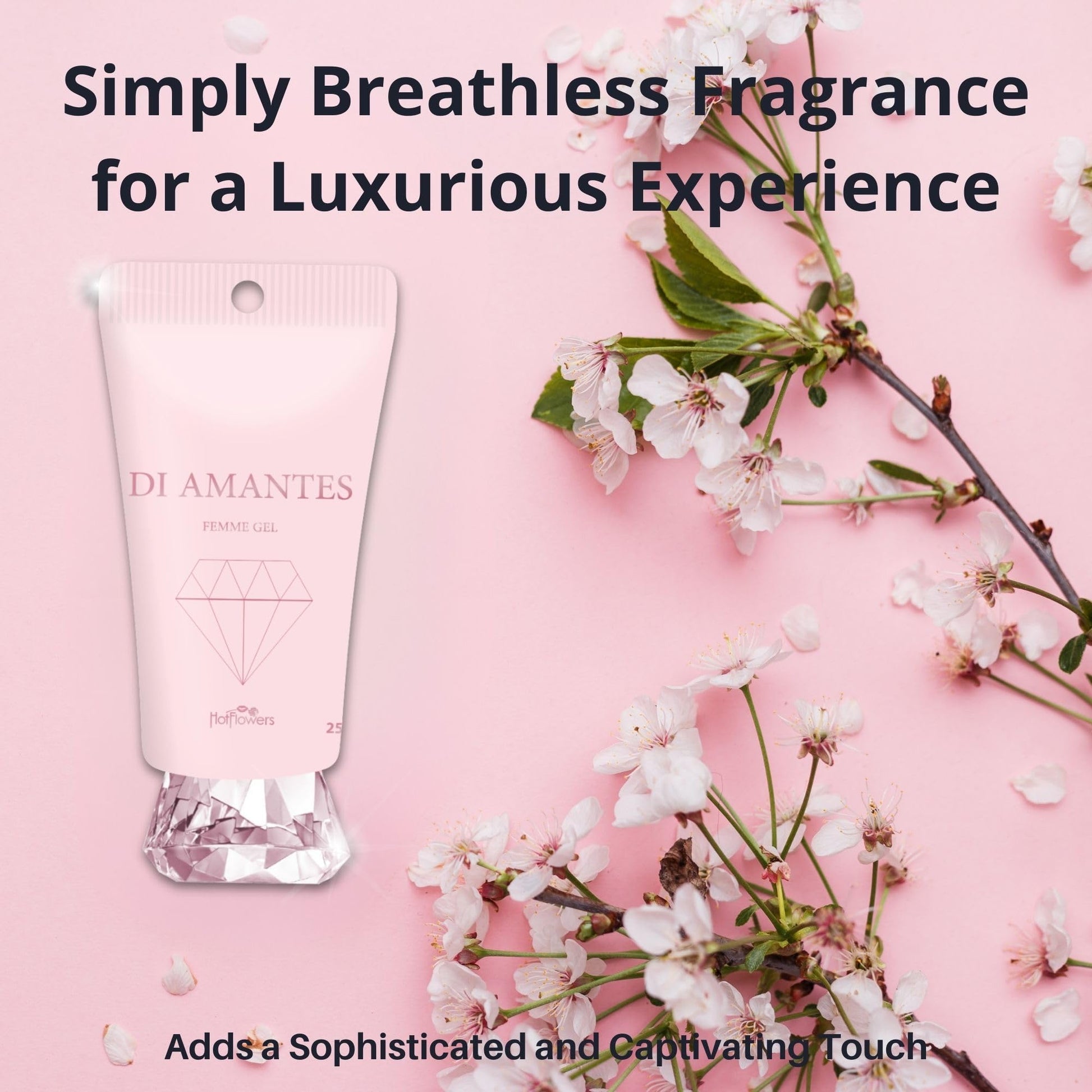 Di Amantes Pink Femme Clitoral Stimulant Gel – Simply Breathless Fragrance – Cooling & Tingling Effect – with Ginkgo Biloba & Jambu