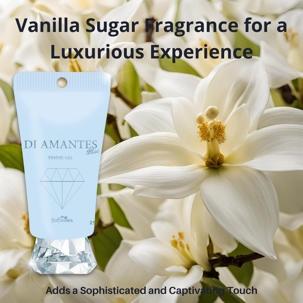 Di Amantes Blue Femme Clitoral Stimulant Gel – Vanilla Sugar Aphrodisiac Gel for Enhanced Sensitivity –Cooling & Tingling Effect – with Ginkgo Biloba & Jambu
