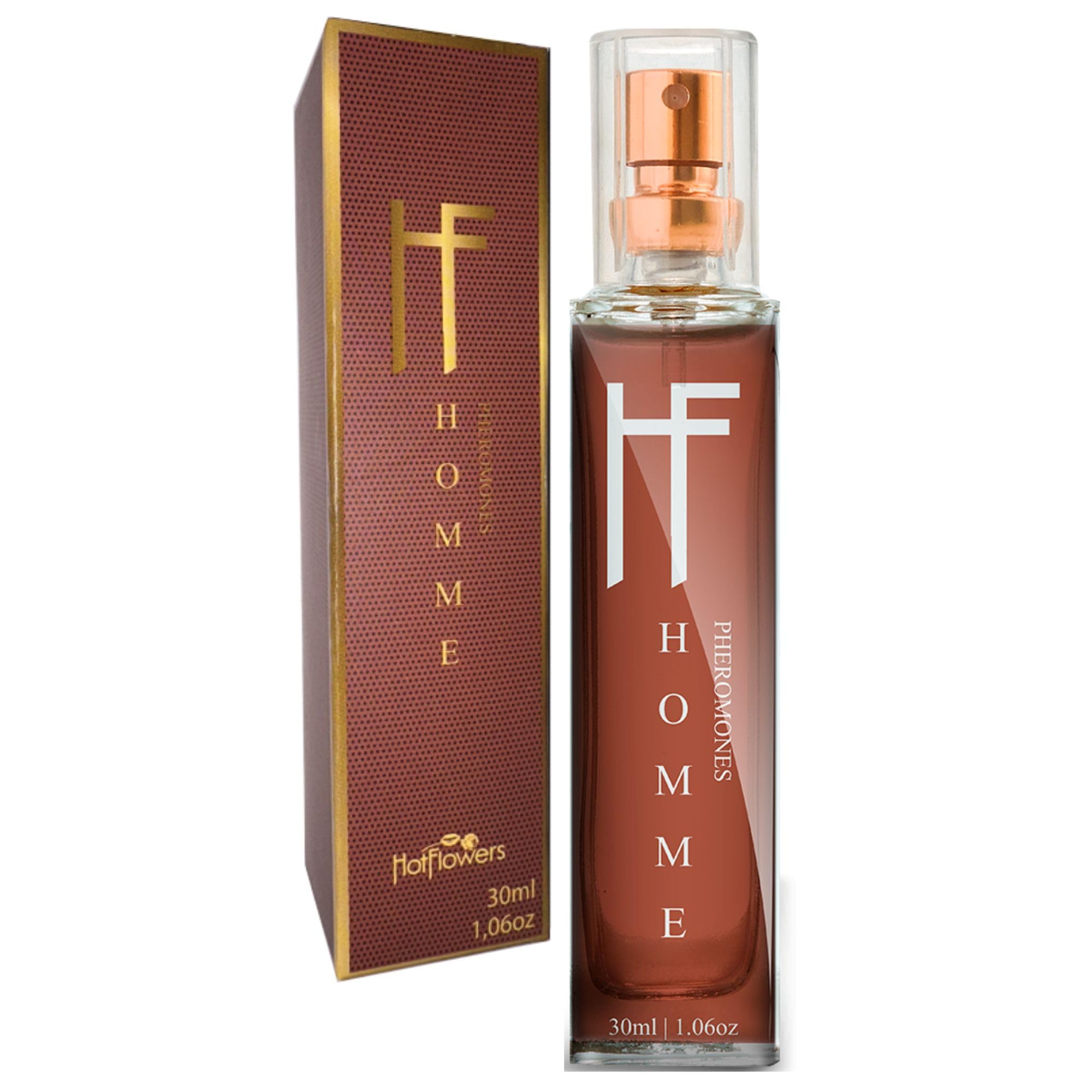 HOT FLOWERS Pheromones Man Homme Deo Cologne – Masculine Fragrance with Pheromones – Long-Lasting Seductive Scent