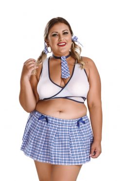 Malicious School Girl Plus Size Costume by Hot Flowers